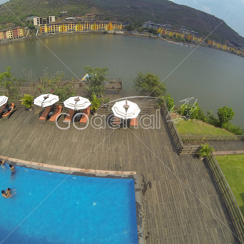 Aerial view of Lavasa City for HCC by GO Aerial Drone Photography